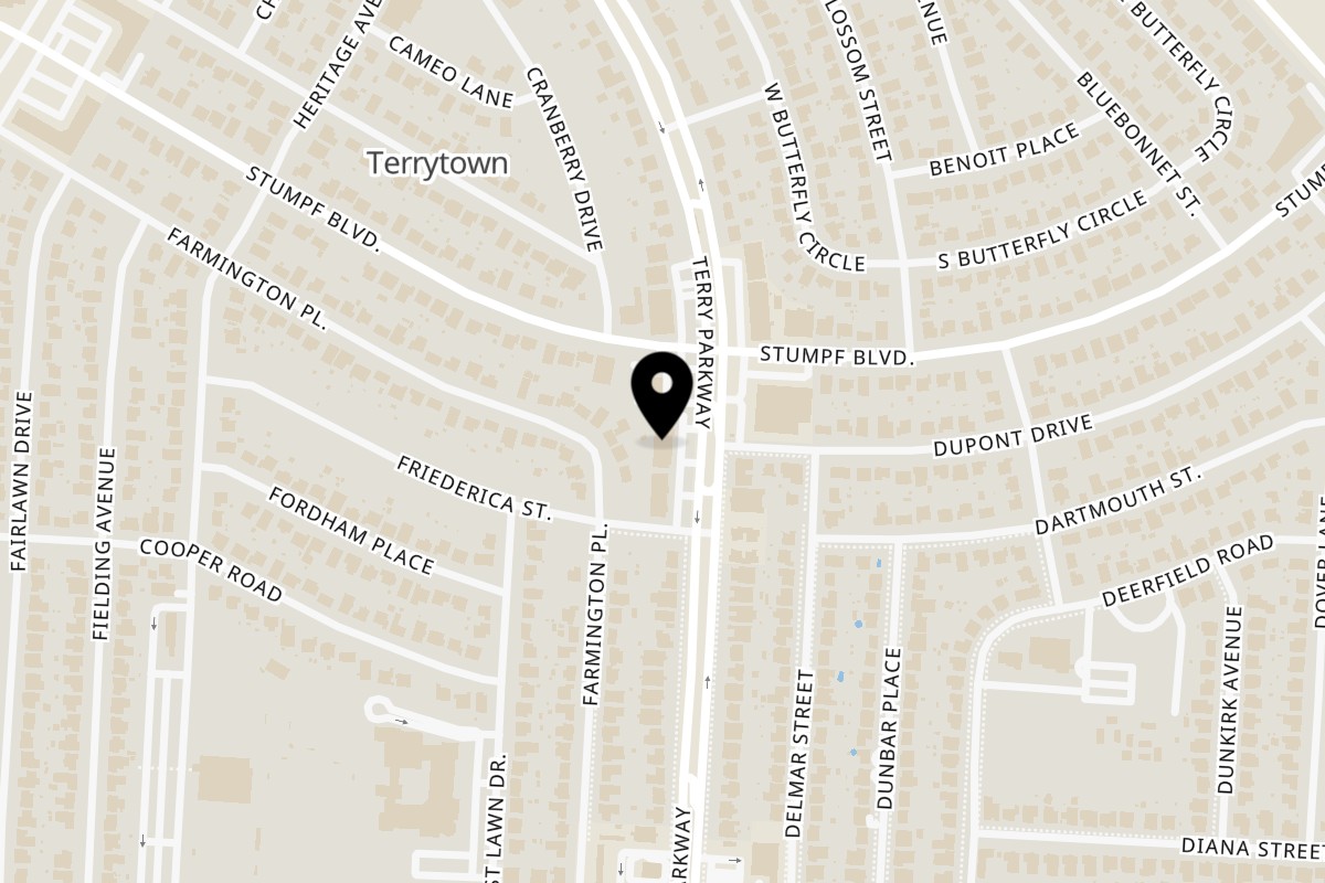 Map showing the location of Crawlins Seafood on 506 Terry Pkwy in Terrytown
